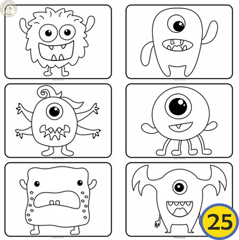 Little Monsters Coloring Pages set # 1 by Anastasiya Multimedia Studio