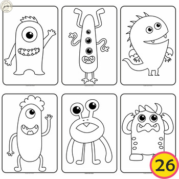 Little Monsters Coloring Pages set # 2 by Anastasiya Multimedia Studio