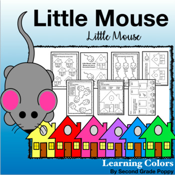 Preview of Little Mouse, Little Mouse Rhyming Game to learn colors and more