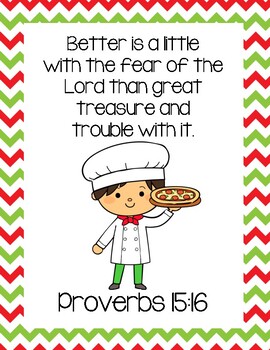 Little Nino's Pizzeria Bible Verse Printable (Proverbs 15:16)