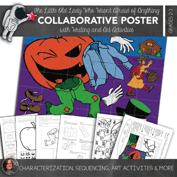 Preview of Little Old Lady Who Wasn't Afraid Collaborative Poster + Halloween Activities