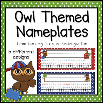 Preview of Little Owl Themed Name Tags