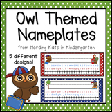 Little Owl Themed Name Tags