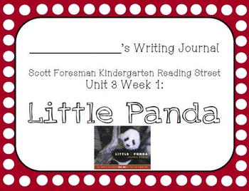 Preview of Little Panda Writing Journal (Kindergarten Reading Street Unit 3 Week 1)