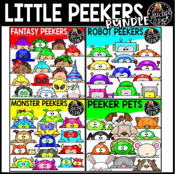 Preview of Little Peekers Clip Art Bundle {Educlips Clipart}