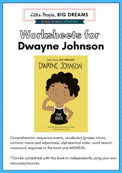 Preview of DWAYNE JOHNSON, THE ROCK, Little People, Big Dreams – DWAYNE JOHNSON book