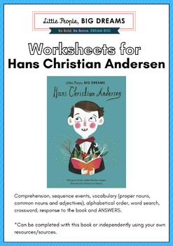 Preview of HANS CHRISTIAN ANDERSON, Little People, Big Dreams –HANS CHRISTIAN ANDERSON book