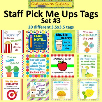 Little Pick Me Up Tags for Staff Gifts Set #2 by Designz by Denise
