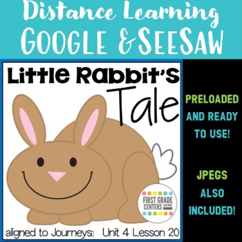 Preview of Little Rabbit's Tale Journeys First Grade Unit 4 Lesson 20 Google Seesaw Digital