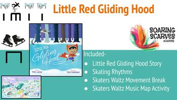 Preview of Little Red Gliding Hood- A Skating Music Lesson Grades K-4