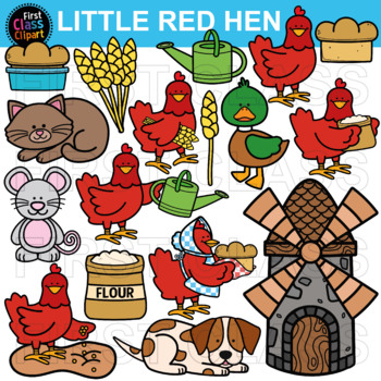 Preview of Little Red Hen Clip Art