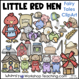 Little Red Hen Fairy Tale Clip Art Images Color Black White