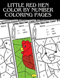 Little Red Hen Color By Number Coloring Pages