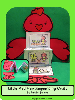 Preview of Little Red Hen {Little Red Hen Sequencing Card Craft}