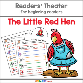 Preview of Readers Theater Kindergarten Script for The Little Red Hen Fairy Tale