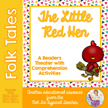 Preview of Readers Theater Folk Tale Little Red Hen RL1.1, RL1.2, RL2.1, RL2.2  RL3.2
