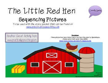 Preview of Little Red Hen Sequencing Picture Cards!
