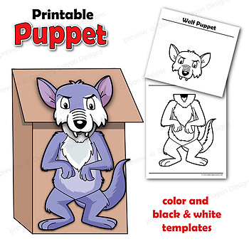 Little Red Riding Hood Craft Activity Printable Paper Bag Puppets