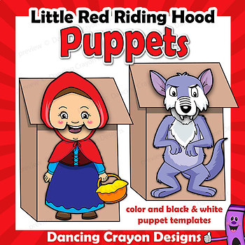 Preview of Little Red Riding Hood Craft Activity | Printable Paper Bag Puppets