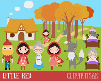 Little Red Riding Hood Little Red Clipart Worksheets Teaching Resources Tpt