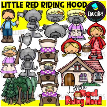Preview of Little Red Riding Hood Clip Art Set {Educlips Clipart}