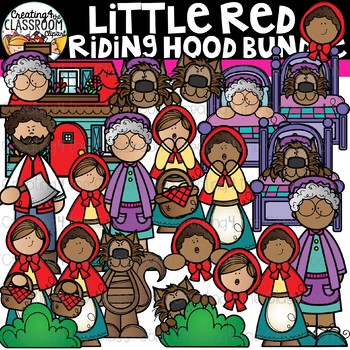 Preview of Little Red Riding Hood Clipart Bundle {Reading Clipart}