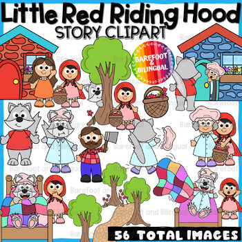 Preview of Little Red Riding Hood Clipart - Fairytale Clipart