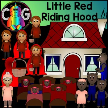 Preview of Little Red Riding Hood Clipart by Bree Cook Designs