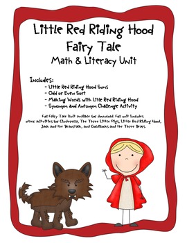 Little Red Riding Hood Common Core Literacy & Math Mini Unit by Megan ...