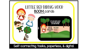 Preview of Little Red Riding Hood (Comprehension) - Digital Task Cards with Boom cards