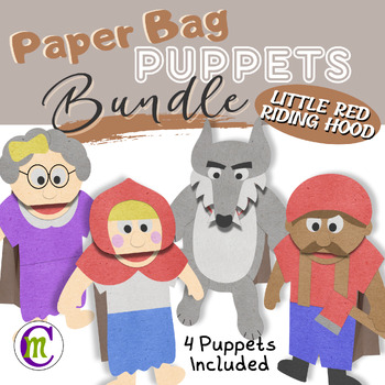 Preview of Little Red Riding Hood Craft Puppet BUNDLE | Little Red Riding Hood Activity