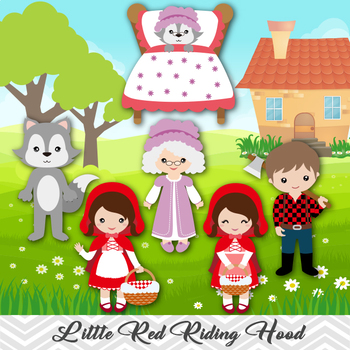 Little Red Riding Hood Digital Clip Art Little Red Riding Hood Clipart