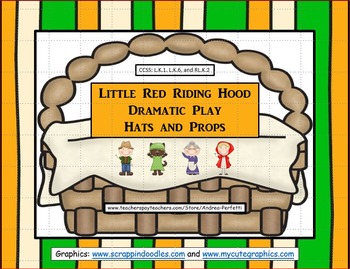 Preview of Little Red Riding Hood Dramatic Play : Hats and Story Props