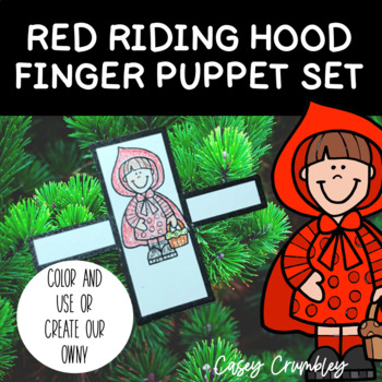 Preview of Little Red Riding Hood Finger Puppet Retelling Set