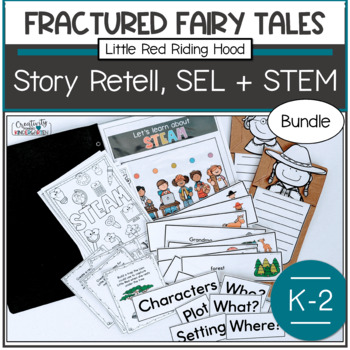 Preview of Fractured Fairytales Social Emotional Learning Story Retell and STEM Activities