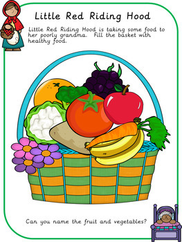 Little Red Riding Hood Grandma S Basket Cut And Paste Activity By Hush A Bye