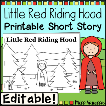 Preview of Little Red Riding Hood Printable Short Story