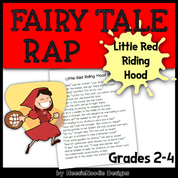 Preview of "Little Red Riding Hood Rap" Fairy Tale Poem with Story Map -- Great for Fluency