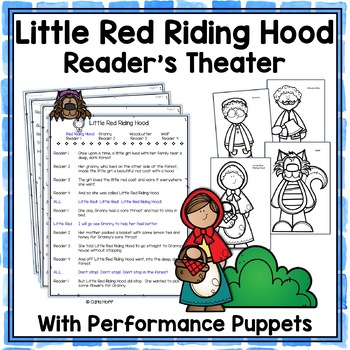 Preview of Little Red Riding Hood  Reader's Theater and Puppet Fun!