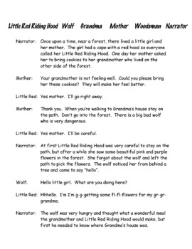 Little Red Riding Hood Readers Theater For Grades 1 And 2 By Ms