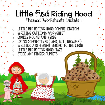 Little Red Riding Hood Reading Comprehension + Writing + Activity Sheets