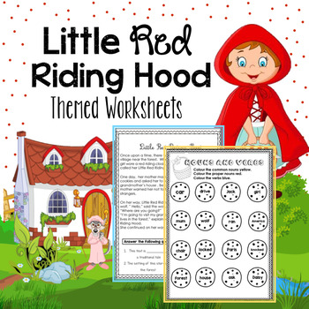 Little Red Riding Hood Reading Comprehension + Writing + Activity Sheets