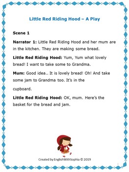 Little Red Riding Hood Role Play Drama By Englishwithsophia Tpt