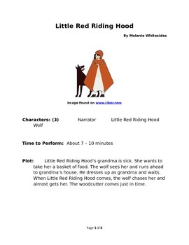 Preview of Little Red Riding Hood - Small Group Reader's Theater