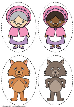 Little Red Riding Hood Puppets by Little Hands Early Learning | TpT