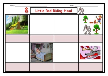 Little Red Riding Hood Storyboard By Teaching Resources 4 U Tpt
