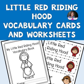 Preview of Little Red Riding Hood Vocabulary Cards and Worksheet