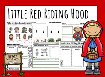 Preview of Little Red Riding Hood for Google Slide, Google Classroom, and Distant Learning