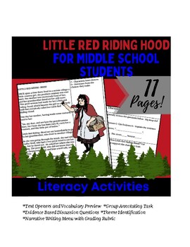 Preview of Little Red Riding Hood for Middle School Students