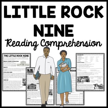 Little Rock Nine Civil Rights Reading Comprehension Worksheet School Integration